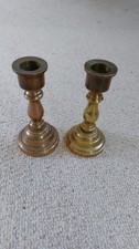 Small Heavy Brass Candlesticks Candle Holders 5 In Tall - 157