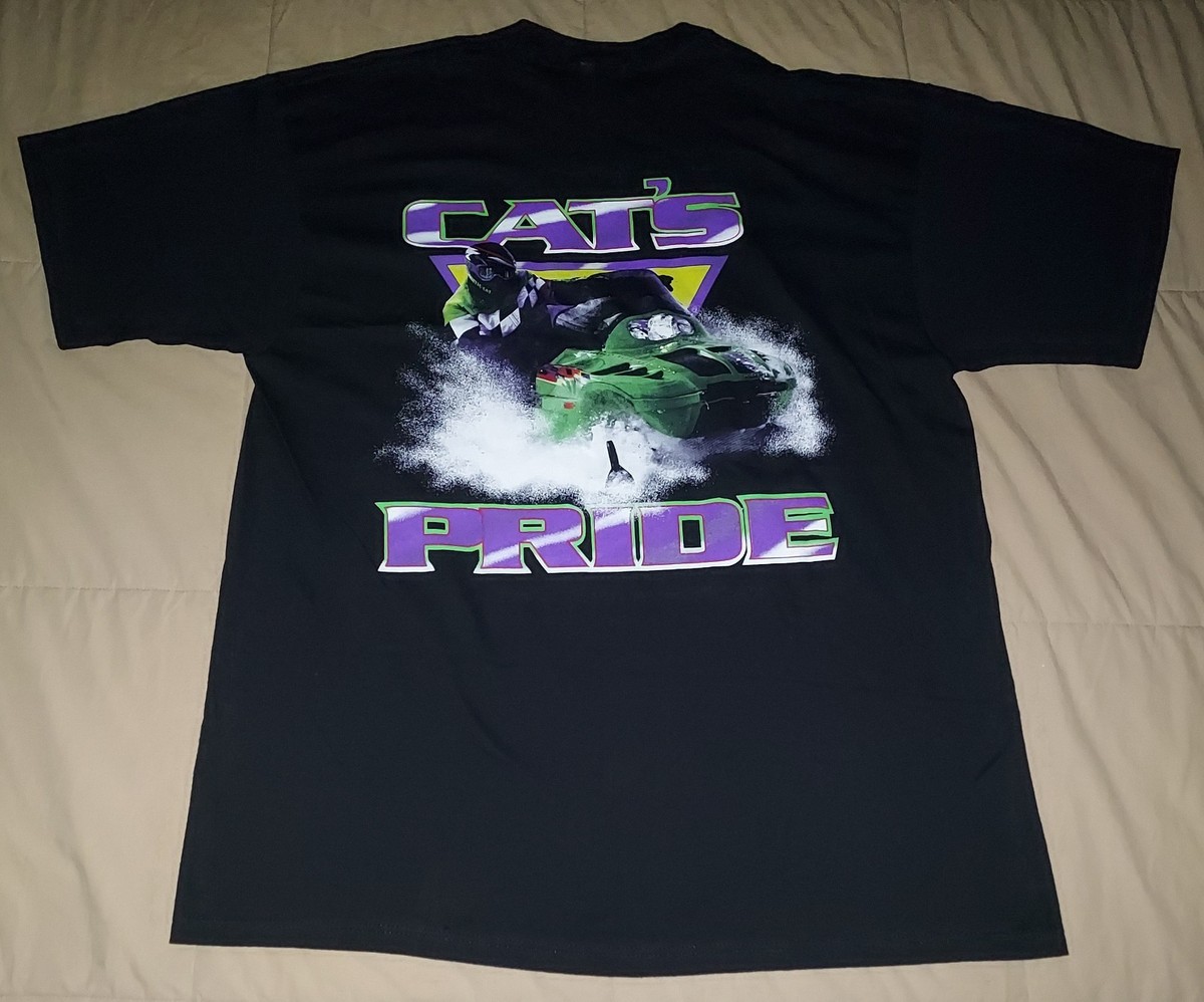 VTG ARCTIC CAT CAT'S PRIDE T SHIRT XL SNOWMOBILE RIDERS CLUB 90s TEAM RACING USA