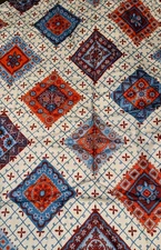 Vtg COHAMA Fabric "Nantucket" Red, Cream, Blue 49" Wide - By the YARD