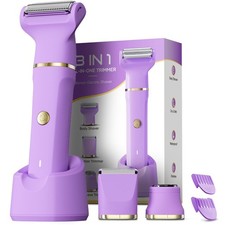 Bikini Trimmer for Women, Tiovara Painless Electric Razors Shaver IPX7 Waterp...