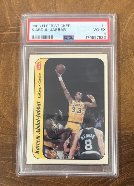 Kareem Abdul-Jabbar 1986 Fleer Fleer Stickers