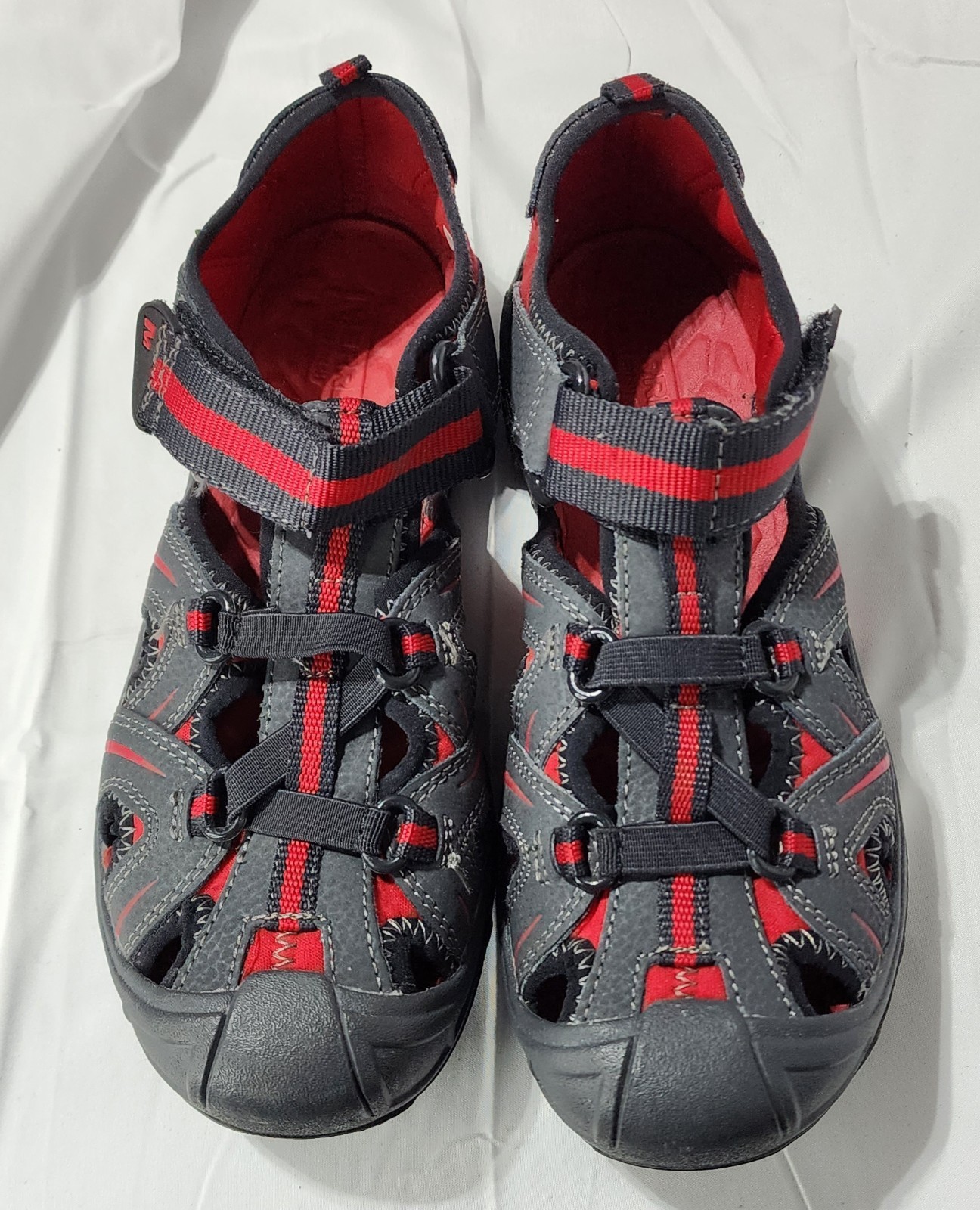 Sandali da trekking in pelle Merrell Hydro ragazzi taglia 4M grigi rossi 61556