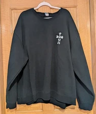Dogtown Skateboard Black Crewneck  Sweatshirt Cross Logo Sleeve print Size 3XL