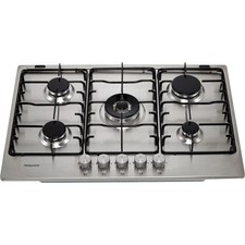 Hotpoint PPH75PDFIXUK Built-In 73cm 5 Burners Stainless Steel Gas Hob NEW