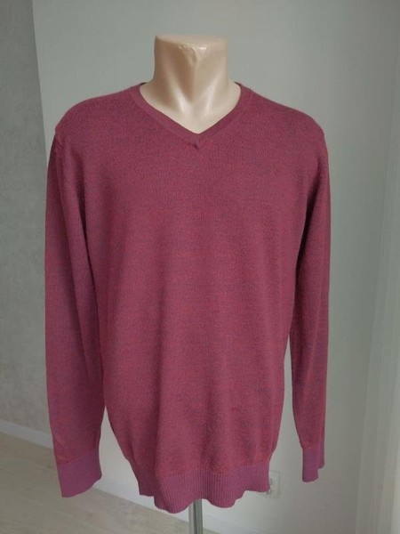 Men Bruun & Stengade Sweater Burgundy Wool 38 / M