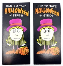 NOS Vintage HALLOWEEN CARDS Lot of 2 Large Norcross 1978 USA UNUSED