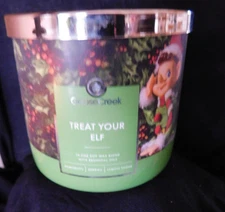 Goose Creek Treat Your Elf 14.5 oz 3 Wick Jar Candle