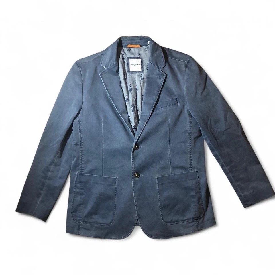 Tommy Bahama Chaqueta Hombre’s M Azul Boracay Blazer 2 Botones Elástico Foto 2 de 4