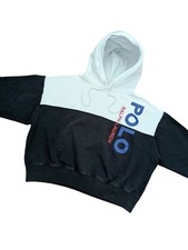 Polo Ralph Lauren Spellout Logo Color-Blocked Fleece Hoodie Gr. M