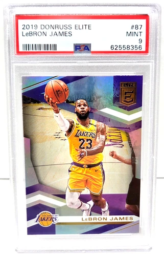 2019 Panini Donruss Elite Lakers LeBRON JAMES Basketball Card PSA 9 MINT