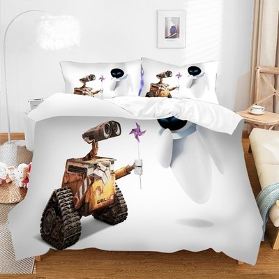 WALL.E Eve Bettwäsche Set-01 Anpassbar Bettbezug135x200 Kissenbezug80x80 Kinder