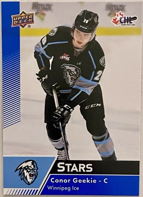 Conor Geekie Rookie - 2022-23 Upper Deck CHL Stars BLUE #341 (RC) - Tampa Bay