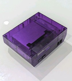 Transparent Clear Purple Nintendo NES Video Game Console NES-001 with UV LED