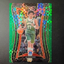 2024-25 Panini Select AJ Johnson #376 Mezzanine Green Checker board Prizm 1/5 