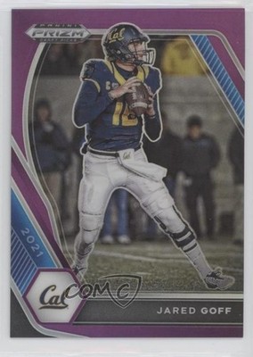 2021 Panini Prizm Draft Picks Purple Prizm 55/75 Jared Goff #12 o7m