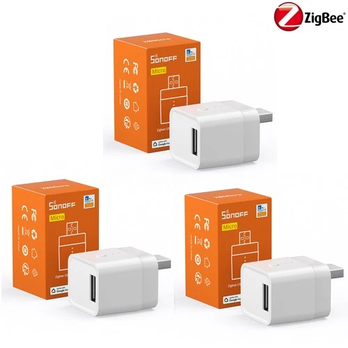 1-3PCS SONOFF ZBMicro Zigbee Smart USB-A Adapter Schalter Sprach Steuerung Timer