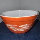 Pyrex Orange Autumn Harvest Wheat Mixing Bowl ~ Vintage ~ 750 ml #401 Nesting