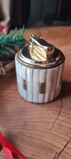 A Rare Working Mother Of Pearl Colibri Monogas Table Lighter Gas .