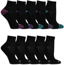 Fruit of the Loom Women's Everyday Soft Cushioned Ankle Socks 10 Pack