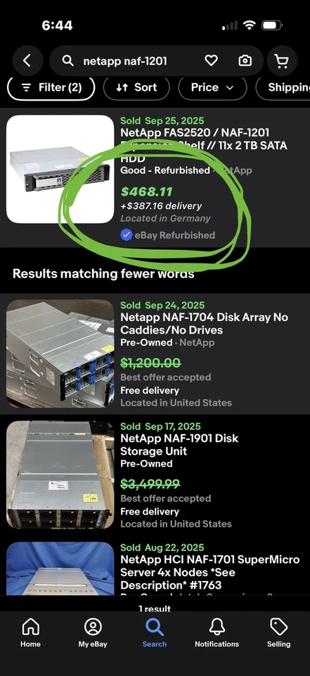 Estante de expansión/servidor NetApp FAS2520/NAF-1201 *SIN DISCO DURO*�� Foto 4 de 4