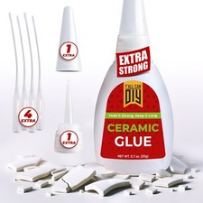 Y'allCanDiy Waterproof Super Glue for Ceramic - Ceramic Glue Repair for Potte...