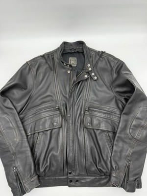 Vintage 90s Hein Gericke Motorcycle Leather Jacket Men's Size 54 Rare EUC