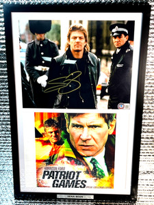SEAN BEAN "PATRIOT GAMES" SIGNED BECKETT CERTIFIED/BAS 18X12 PHOTO DISPLAY