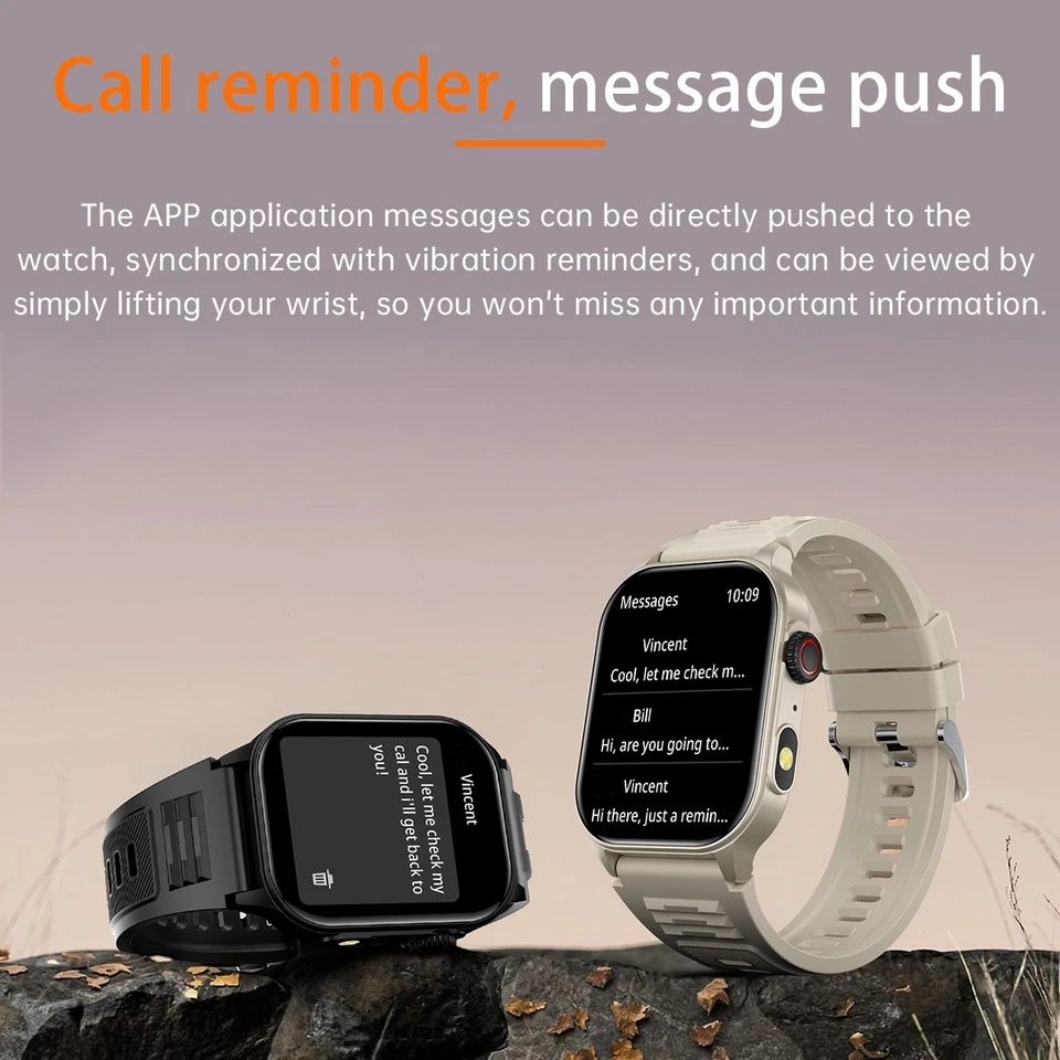 NEW Smart Watch Men Women with Answer/Make Call/Heart Rate/Sleep/LED Flashlight - Image 4 of 4