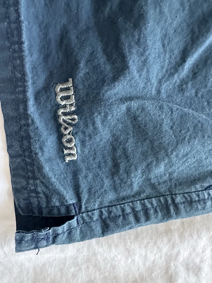 Vintage Wilson Advantage Men’s Swimming Trunks Size Medium Navy Blue - Image 3 of 4