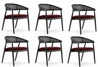 StüHle Set Rot Textil Edelstahl Modern Esszimmer PolsterstüHle
