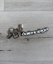 Balenciaga Keychain Kit in Multicolored silver color keyring Rubber logo Rare