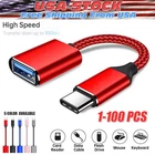 USB-C Type C Male to USB 3.0 Type A Female OTG Adapter Converter Cable Cord Lot