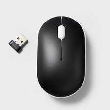 Heyday Wireless Mouse Bluetooth 5.1, USB Receiver, 33'' Range, Black And White