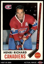 1969 Topps #11 Henri Richard Canadiens HOF 5.5 - EX+