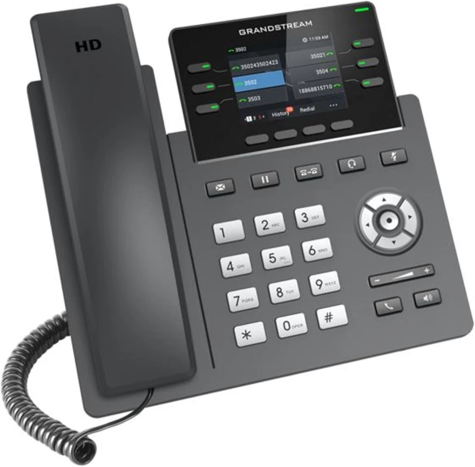 Teléfono IP Grandstream GRP-2613 con pantalla de 2,8" con 6 líneas y 4 cuentas SIP Foto 2 de 3