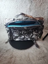 Ju-Ju-Be B.F.F. Navigator Diaper Bag grey and white Shoulder Strap / Backpack