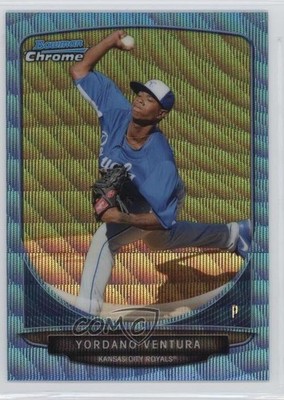 2013 Bowman Draft Top Prospects Chrome Blue Wave Refractor Yordano Ventura 1c7