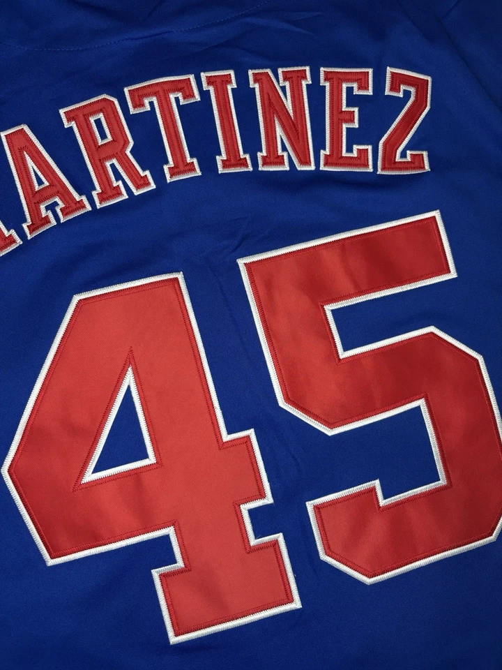 Pedro Martinez 1997 Montreal Expos Jackie 50th Anniv. Blue Jersey Men’s Large - Image 3 of 3