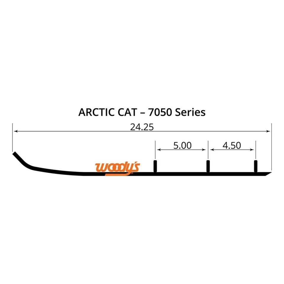 Woodys 6" Carburos Flat Top Runners Arctic Cat ZL 500 550 580 600 700 800 00-03 Foto 2 de 4