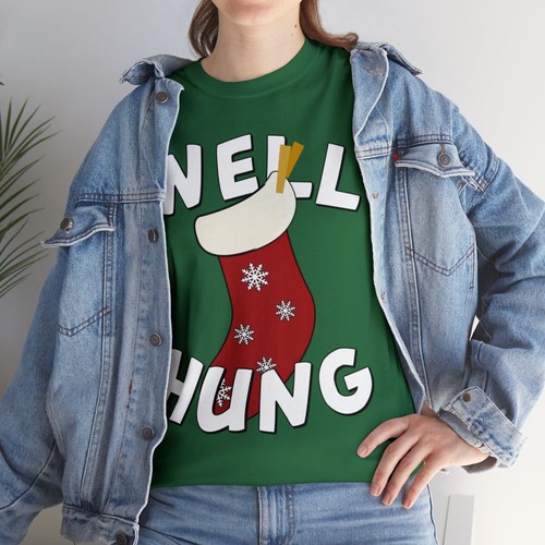 Well Hung Christmas Stocking Funny Graphic Tee Shirt - 第 46/49 張圖片