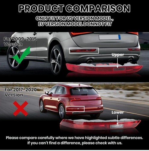 2009-2016 Audi Q5 Tail Lamp Bumper Light Rear Left Driver Side Replacement - Picture 2 of 3
