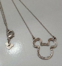 Vintage Mickey Mouse Rhinestone Necklace 16"