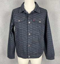 Levi's Unisex Grade School Youth Laser Printed Trucker Jacket Medium Gray NWOT's