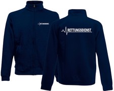 Rettungsdienst Sweatjacke Jacke S-XXL verschiedene Shirt und Druckfarben R3
