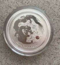 Srebrna moneta Srebrna Księżycowy Smok II 2012 1/2 uncji Uncja Nowa 1 sztuka w kapslu