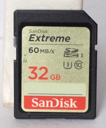 Scheda di memoria SDHC Sandisk Extreme 32 GB, classe 10, 60 mb/sec. - Foto 1 di 2