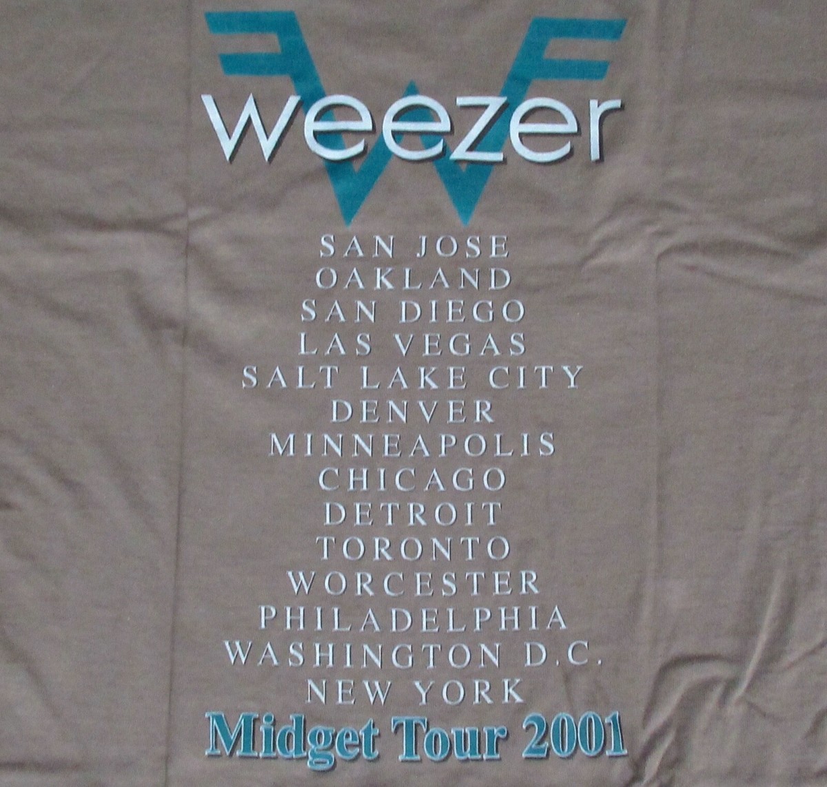 Weezer maladroit Tシャツ カーキ グレー S ノベルティ Weezer maladroit Tシャツ カーキ グレー S ノベルティ