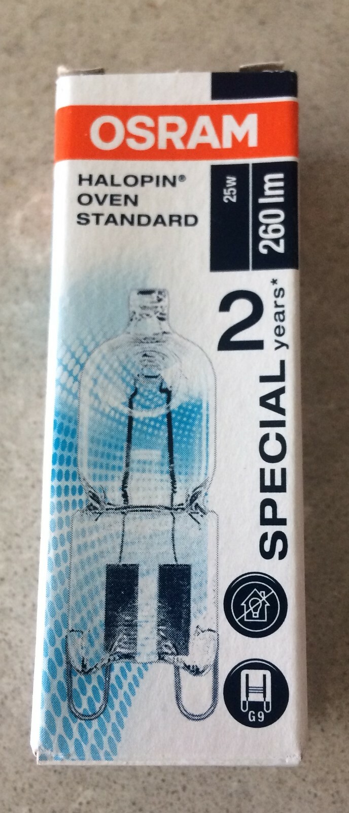 BOSCH HBA58B650B OVEN LAMP HALOGEN LIGHT BULB GLOBE 25W G9 66725