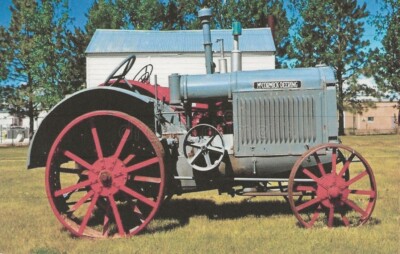 Ca. 1925 ''McCormick-Deering Tractor'' w/ Red Iron Wheels Handmade Postcard - 1091