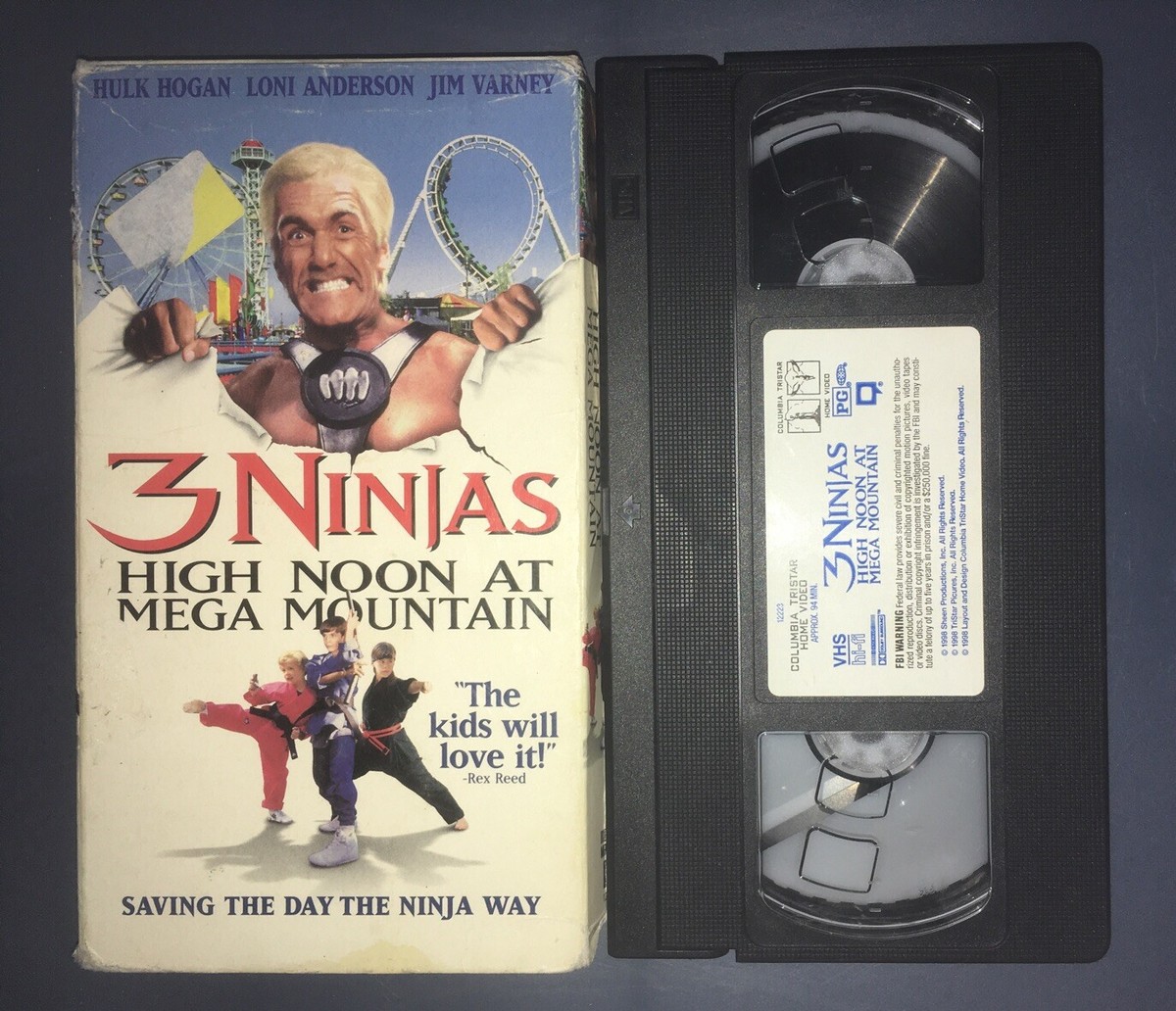 3 Ninjas - High Noon at Mega Mountain (VHS, 1998) Hulk Hogan